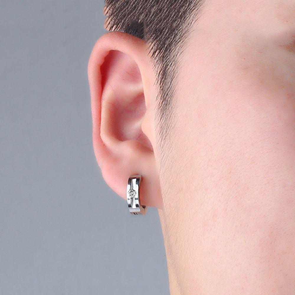 Khuyên Tai Thép Titan Phong Cách Hip Hop Hàn Quốc Cá Tính Cho Nam