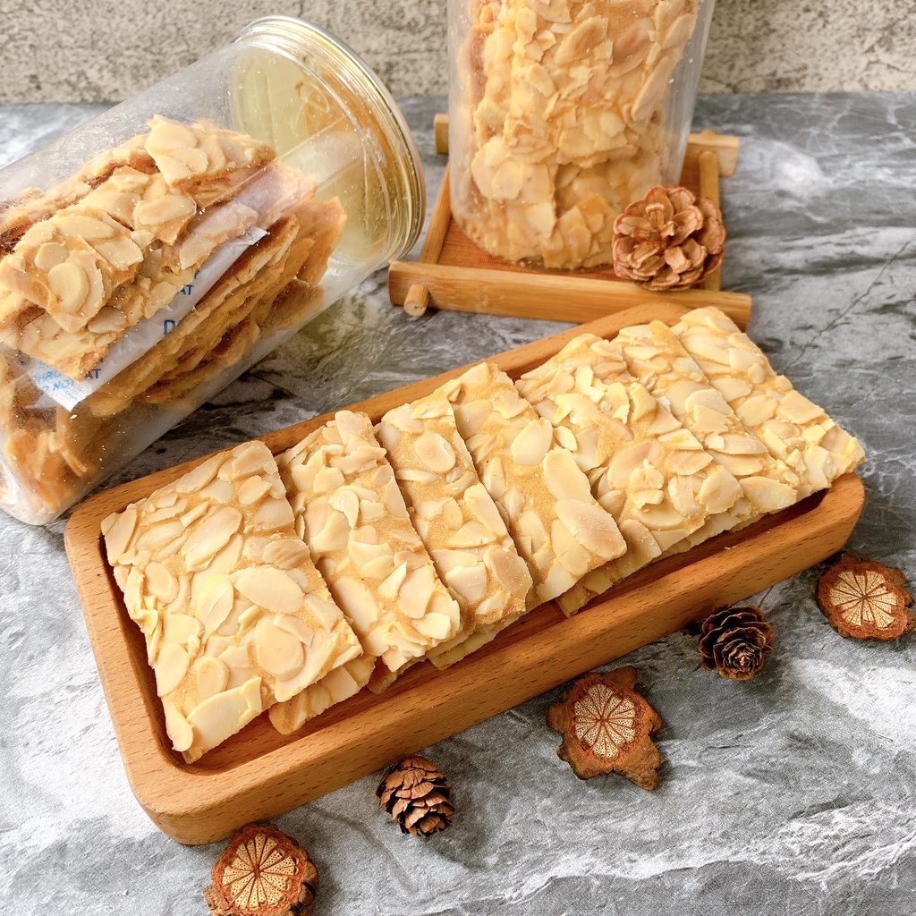 Bánh ngói hạnh nhân 250g hũ pet tiện lợi, ăn vặt LASTFOOD Hà Nội với đặc sản các miền ngon giá rẻ