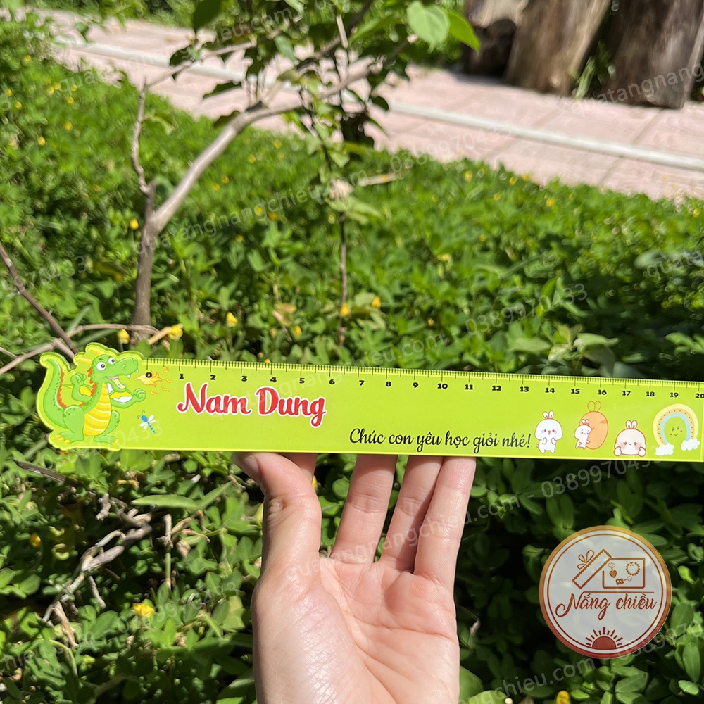 Thước kẻ học sinh, giáo viên, chất  liệu mica màu in và thiết kế theo yêu cầu, Thước 12 con giáp , giá siêu rẻ