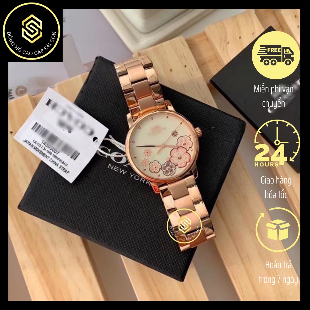 Đồng Hồ Nữ Coach Grand Blush 14503057 14503007 , Dây Thép Màu Rose Gold , Size 36/28mm