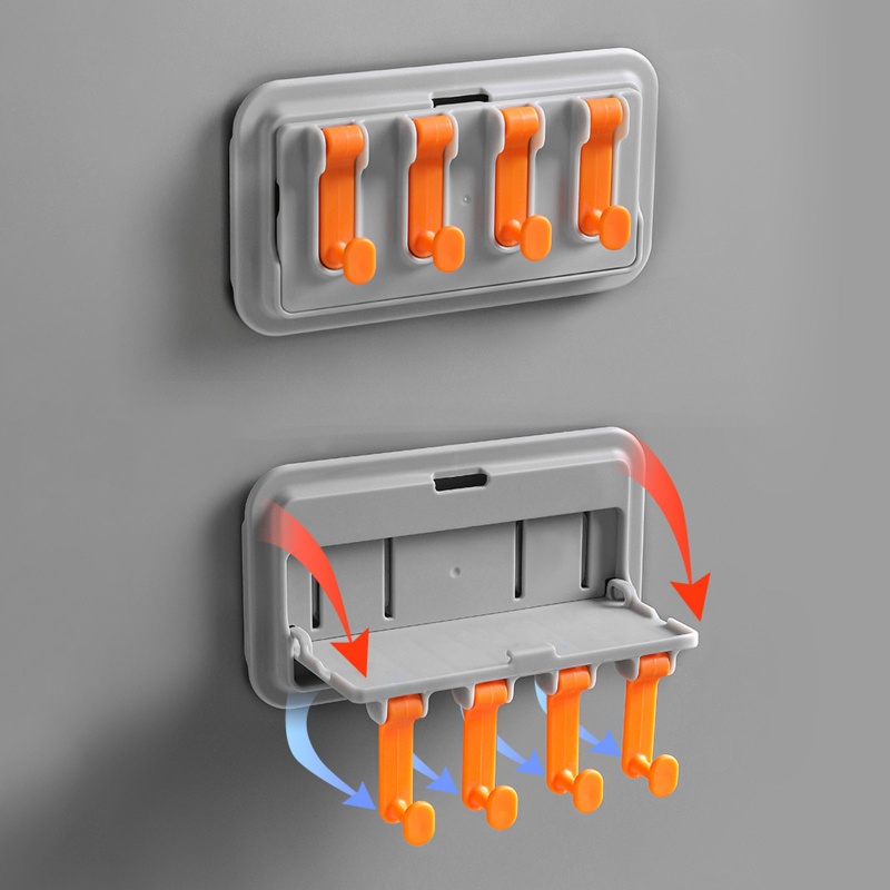 Giá Treo Khăn Đa Năng Bằng Nhựa Gắn Tường Không Cần Khoan