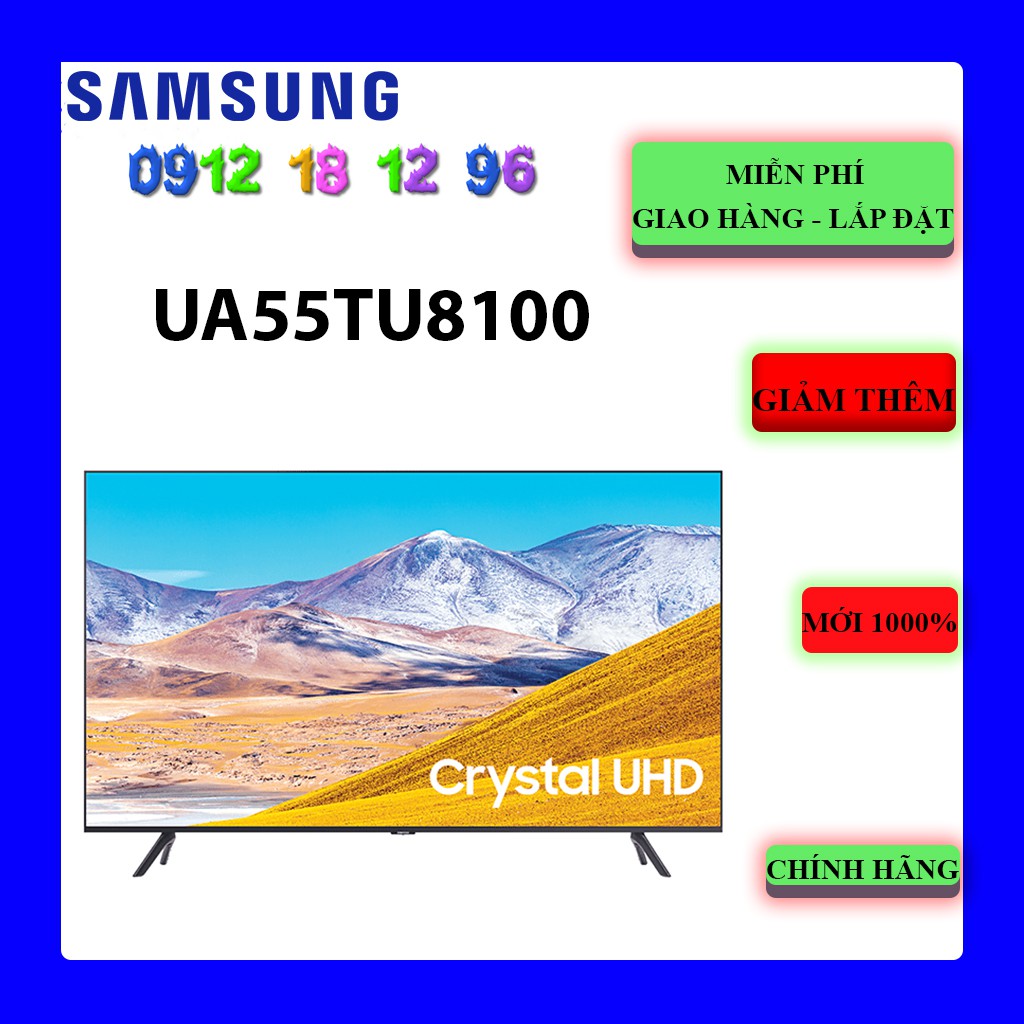 Smart Tivi Samsung 4K 55 inch UA55TU8100 - SAMSUNG 55TU81000