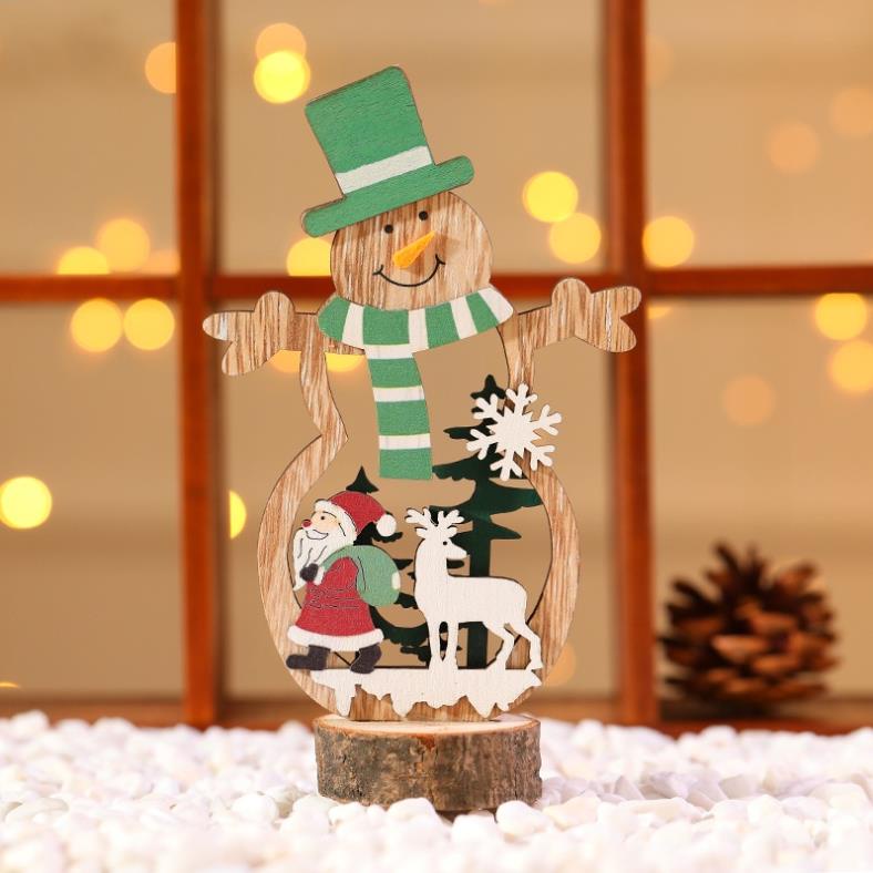 Cây thông noel mini bằng gỗ để bàn trang trí nhà cửa