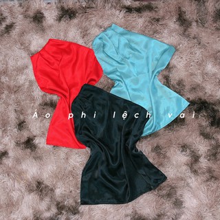 Áo Kiểu Nữ 💥𝑭𝑹𝑬𝑬𝑺𝑯𝑰𝑷💥Áo Lệch Vai Chất Phi Lụa,LY STORE