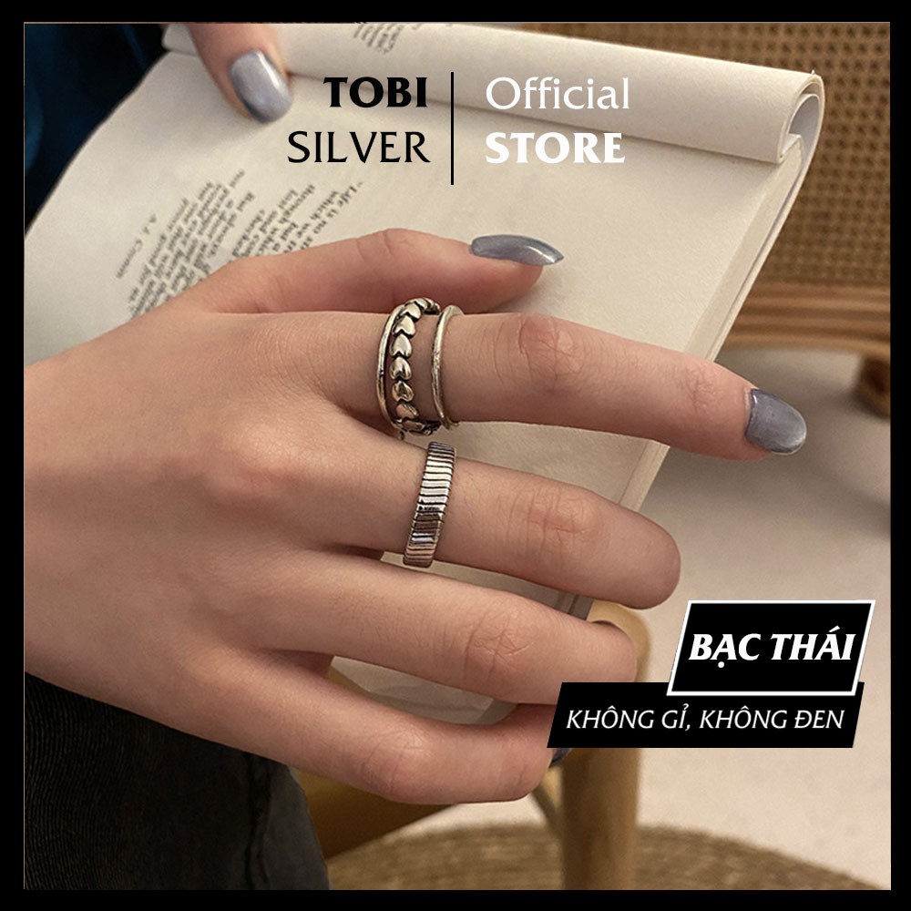 Nhẫn bạc nữ TOBI SILVER nhiều kiểu dáng phong cách retro cá tính N65