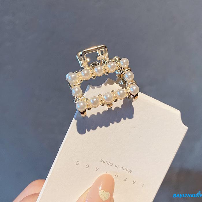 Kẹp tóc kim loại đính ngọc trai nhân tạo xinh xắn cho nữ