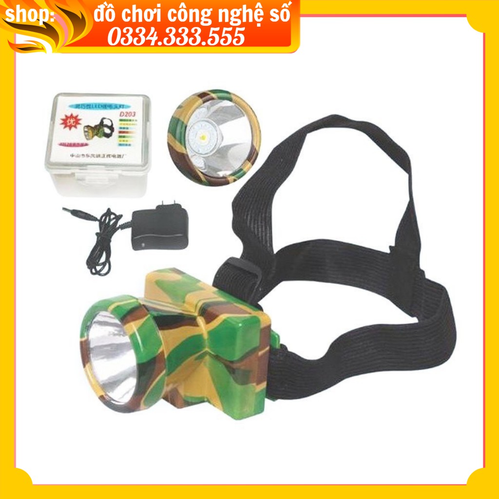Đèn pin đội đầu siêu sáng rằn ri bộ đội Gold Lion A1 [CAM KẾT LOẠI 1]