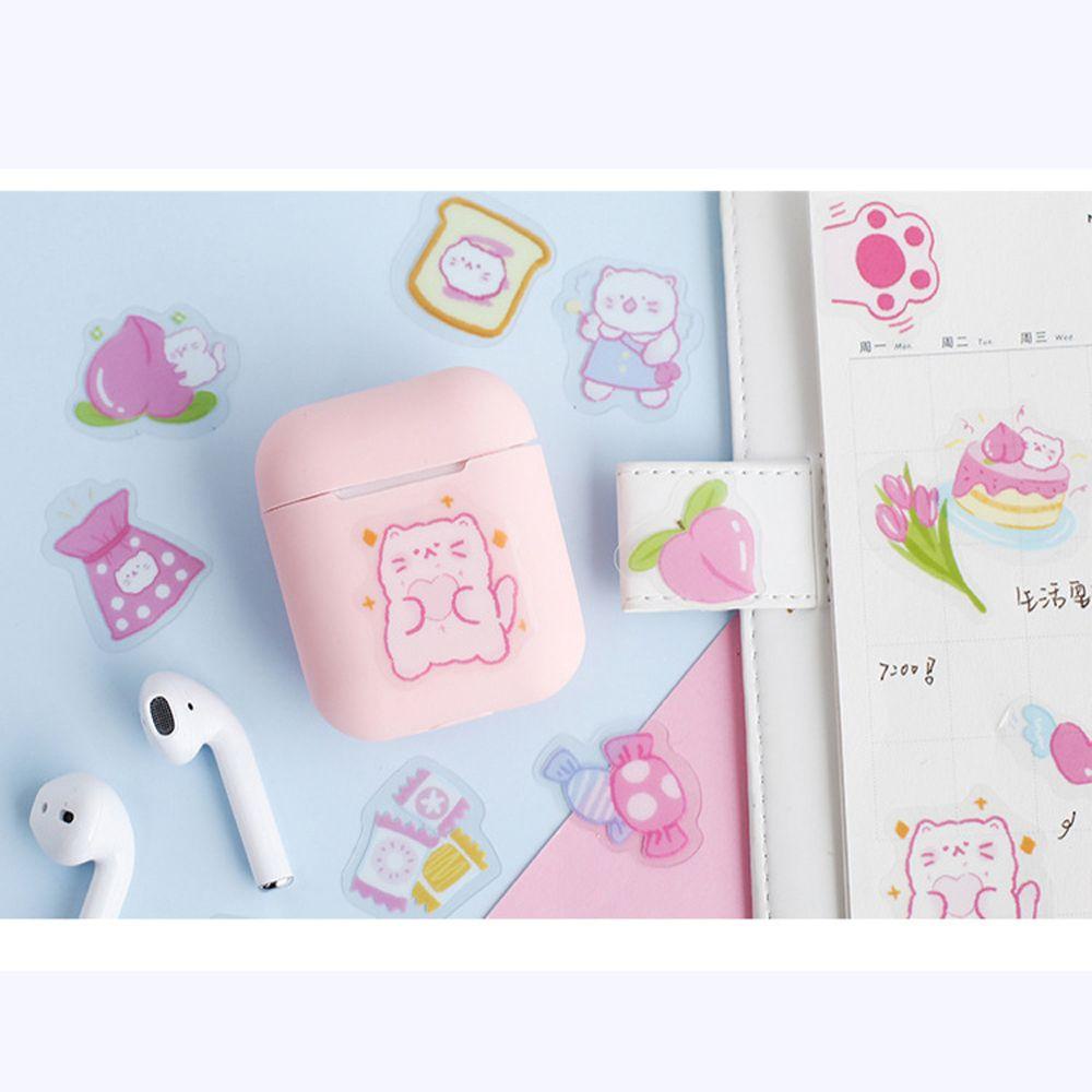 AUGUSTINA Miếng Dán Trang Trí Điện Thoại Trong Suốt Họa Tiết Động Vật Dễ Thương