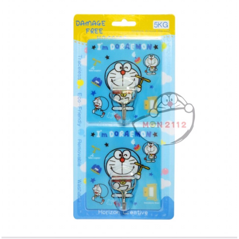 CẶP 2 MÓC DÁN TREO TƯỜNG CHỊU LỰC DƯỚI 5KG DORAEMON DOREMON