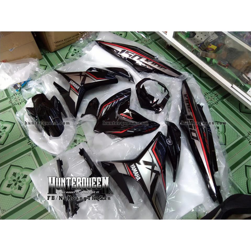 Tem Exciter 150, MX nhọn. Chỉ đỏ, xe đen. Chất liệu candy. Chỉnh sửa theo yêu cầu. Sắc nét, bền màu, chống nước