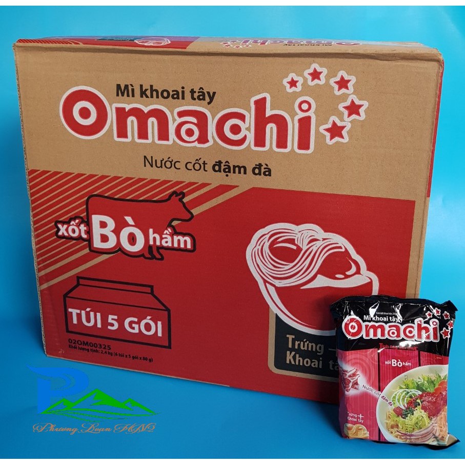 Mì Omachi khoai tây - thùng 30 gói x 80g