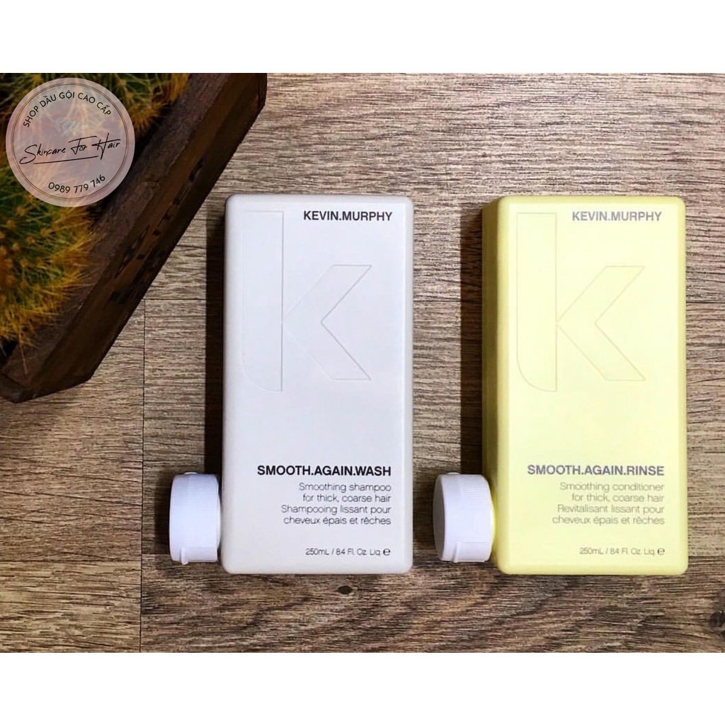 Dầu gội xả suôn mượt Kevin Murphy Smooth Again dung tích 250ml dành cho tóc dày,cứng, xù, xoăn tự nhiên