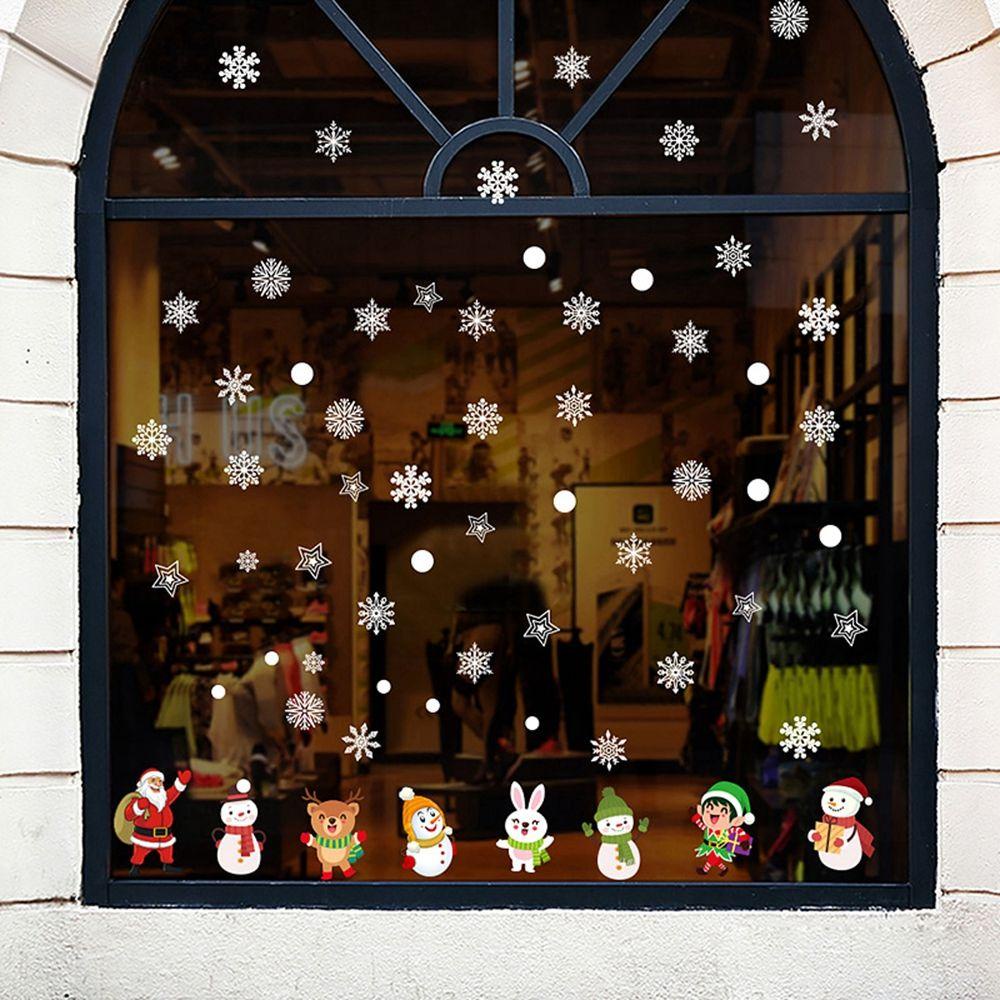 Miếng Dán Cửa Kính TAYLOR1 Hình Ông Già Noel / Người Tuyết Trang Trí Năm Mới