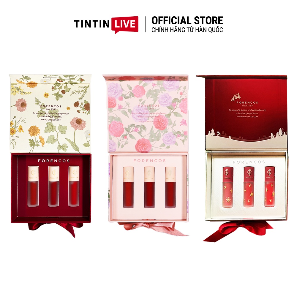 [Special Edition] Son kem lì FORENCOS Mini Tattoo Velvet Tint - Set 3 thỏi & Tách lẻ 1 thỏi