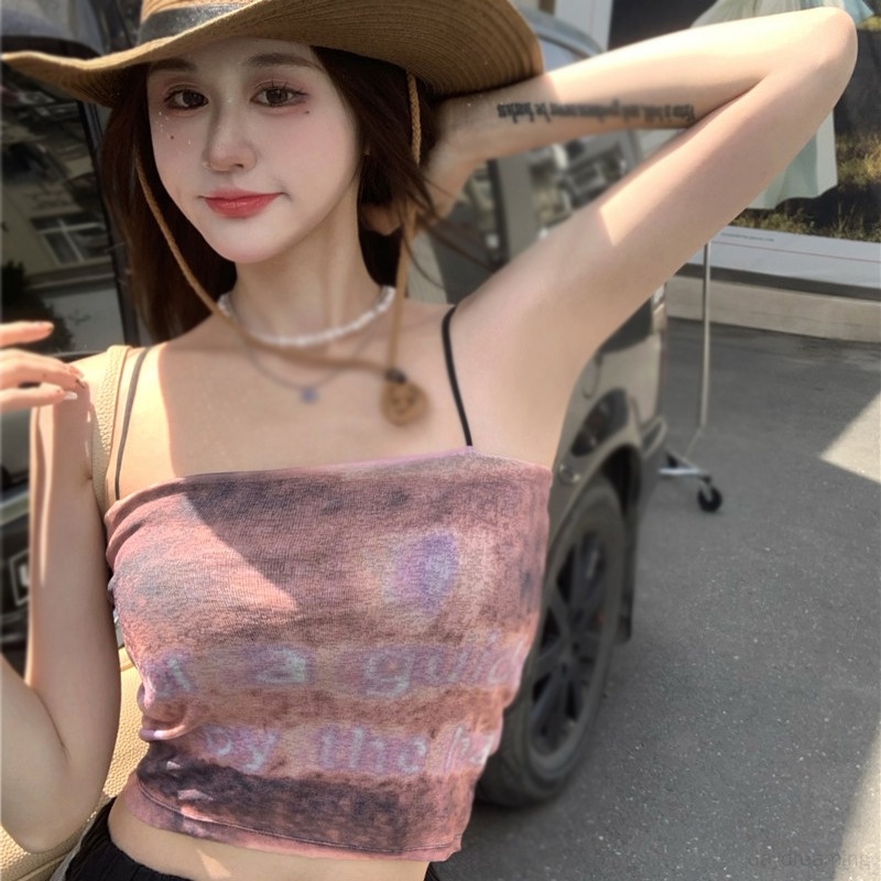 Áo Tank Top Hai Dây Ôm Dáng Phong Cách Hàn Quốc Quyến Rũ Dành Cho Nữ