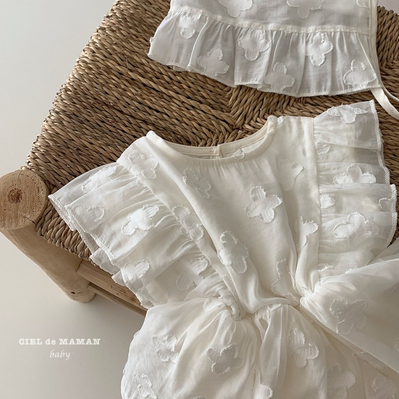 Set váy kèm nón CIEL DE MAMAN hàng chính hãng nội địa Hàn