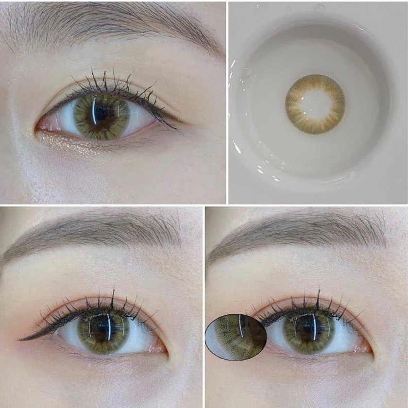 Áp Tròng Giãn Nhẹ MARRY ME HONEY BROWN Nội Địa Hàn OLENS HSD 3-6 tháng Đủ Độ Có Lệch Lens Nâu Rêu Màu Tây Mắt Nhạy Cảm