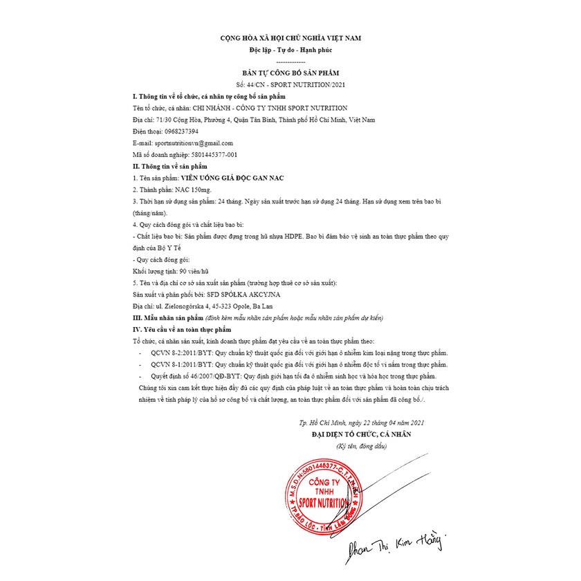 SFD Viên Uống Hỗ Trợ Giải Độc Bảo Vệ Gan NAC 600mg - 90 Viên