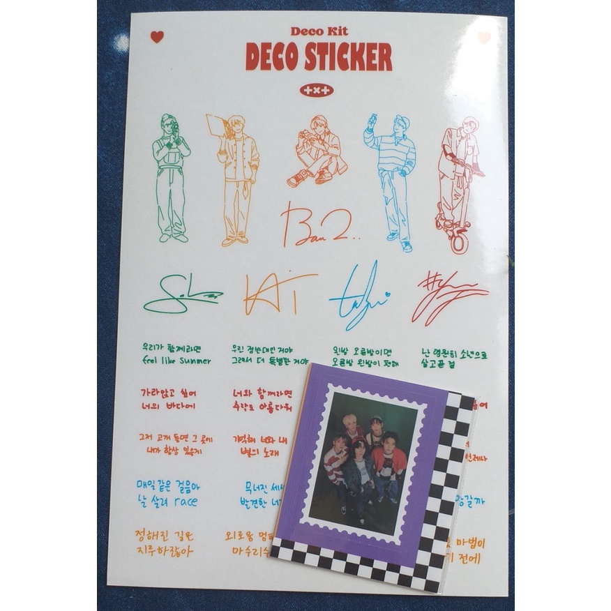 Sticker các thành viên nhóm nhạc TXT hàng chính hãng tách set deco