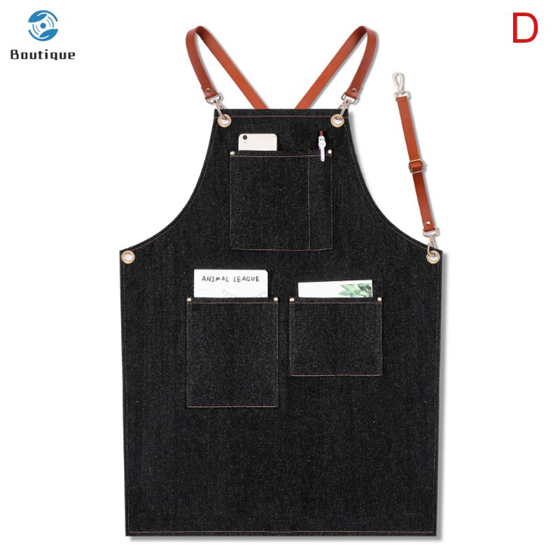 Tạp dề denim dành cho Barista Bartenderđầu bếp BBQ độc đáo tiện dụng