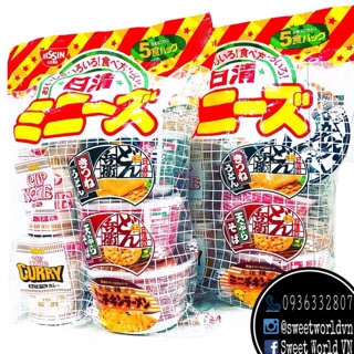 Combo 5 cups mì Nissin - Nhật Bản