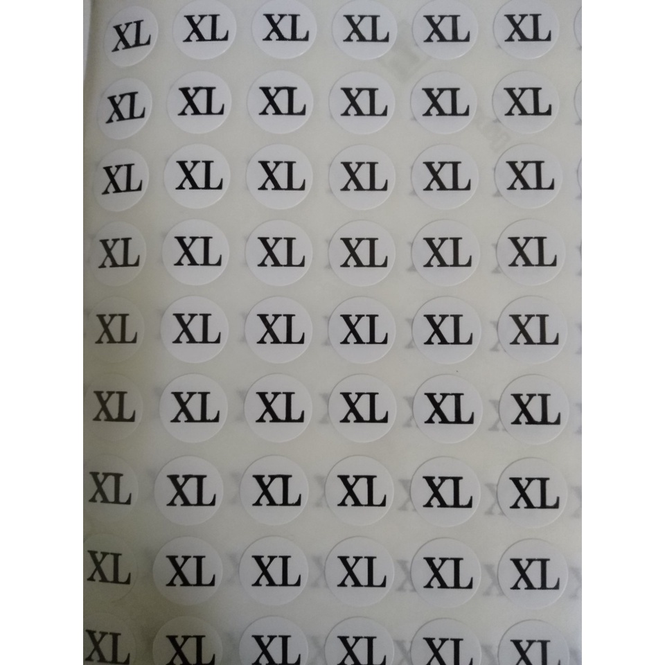 Tem dán size quần áo /miếng dán size quần áo/dán size quần áo / Sticker dán size_ 1 tờ 140 tem/chất lượng cao.