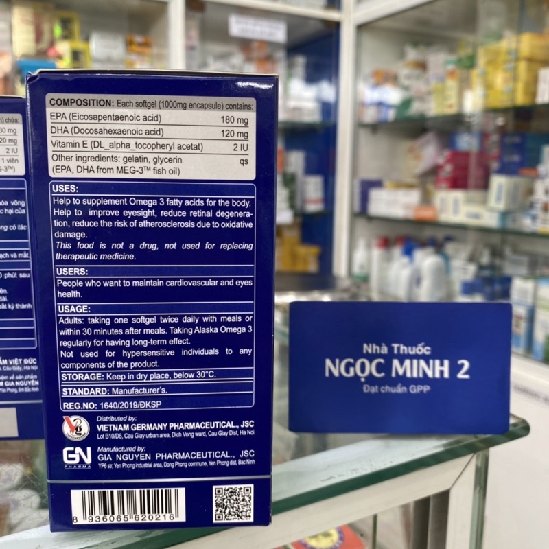 ✅ Alaska omega-3 1000mg ( hộp 100 viên ) bổ dung omega3  cho cơ