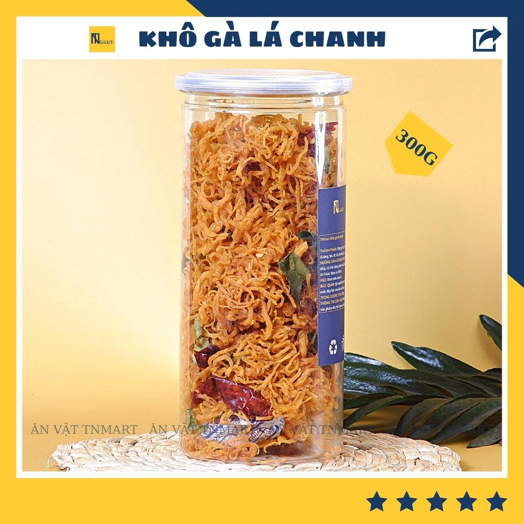 Khô gà lá chanh 300g TNmart đồ ăn vặt ngon rẽ Sài Gòn