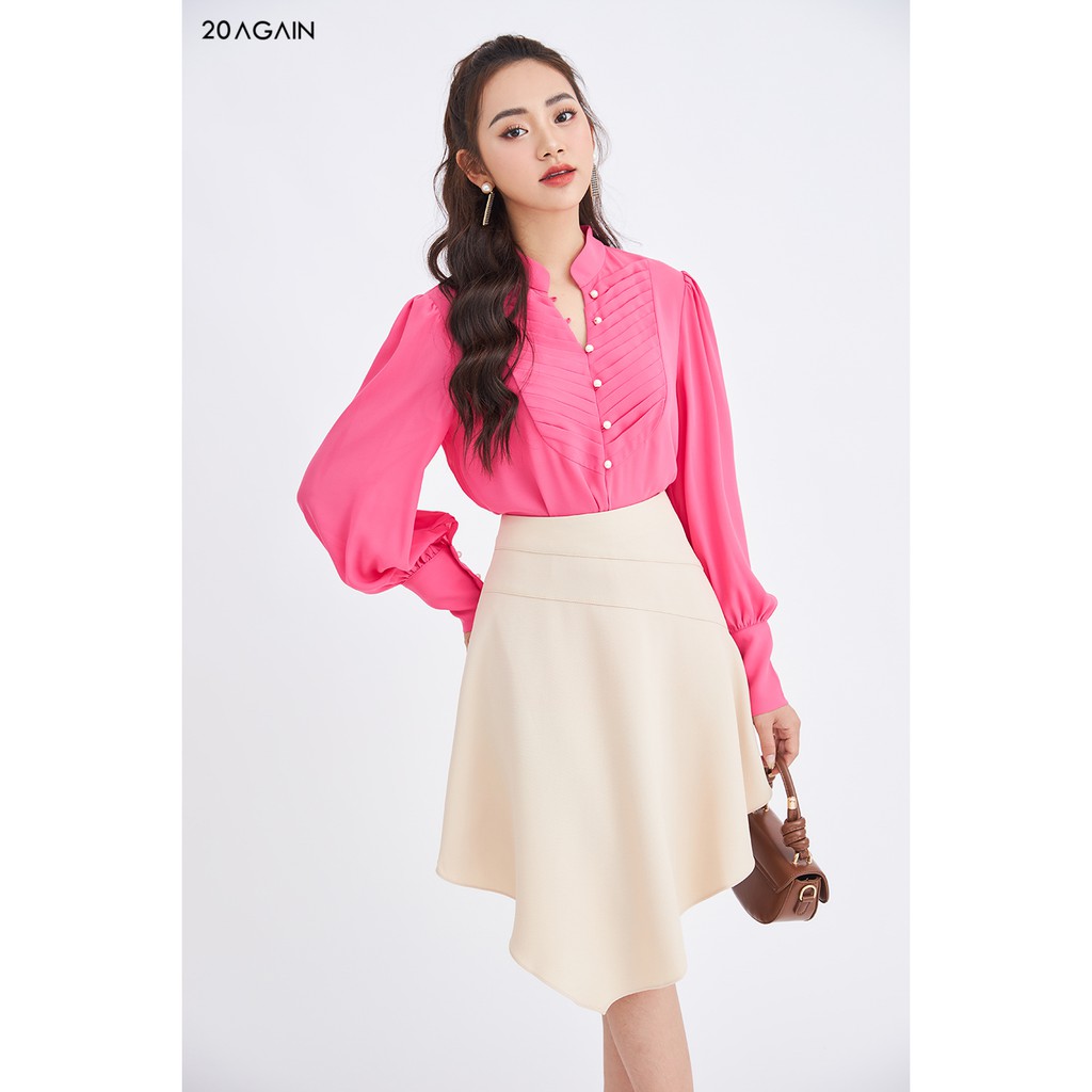 [Mã WABR1111 giảm 10% đơn 250K] Chân váy chữA vạt lệch 20AGAIN, thiết kế phong cách công sở trẻ trung JAA0747 | BigBuy360 - bigbuy360.vn
