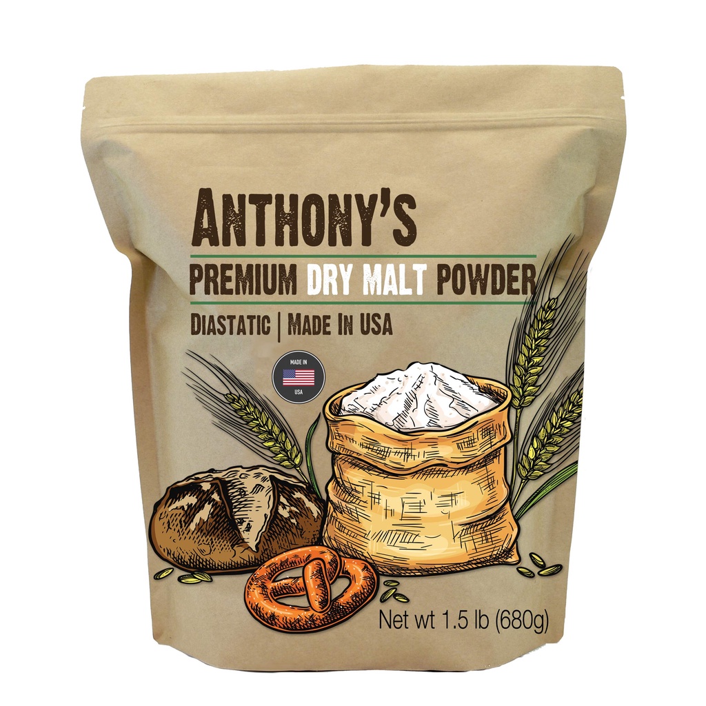 Bột Diastatic Malt Powder - Hãng Anthony - Mỹ