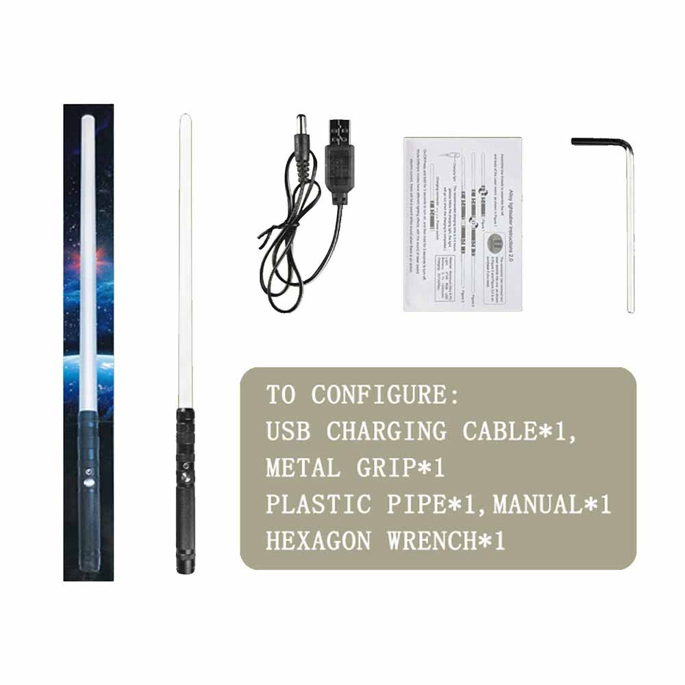 7 Colors RGB Lightsaber Star Wars Force Laser Sword Light Color Change Sound Light Toys Cosplay Props