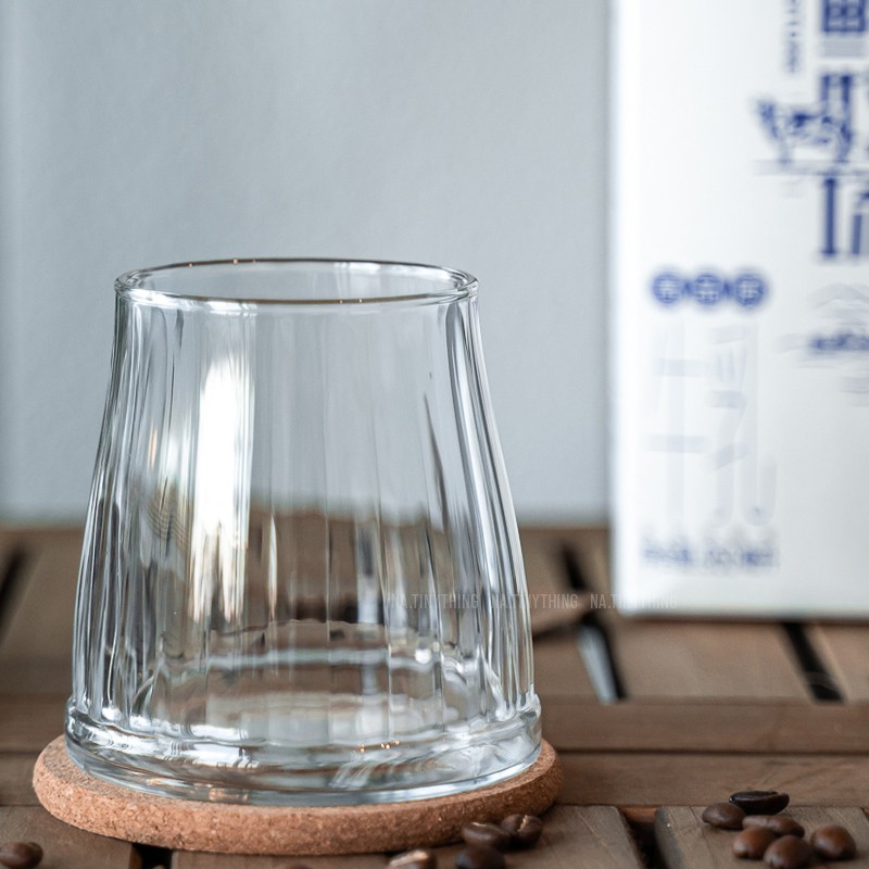 Ly cốc thuỷ tinh trong suốt chịu nhiệt dùng uống nước, cà phê, trà sữa phong cách Hàn Quốc NA0039