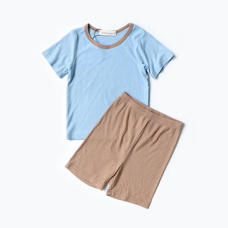 [MINKYMOM 2022] BỘ ĐỒ CỘC TAY CẠP CHUN THUN TĂM LẠNH MINKY MOM QUẢNG CHÂU CHO BÉ
