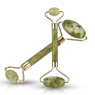 Cây lăn massage mặt Kaizo hai đầu đá cẩm thạch tự nhiên, matxa nâng cơ trẻ hóa làn da