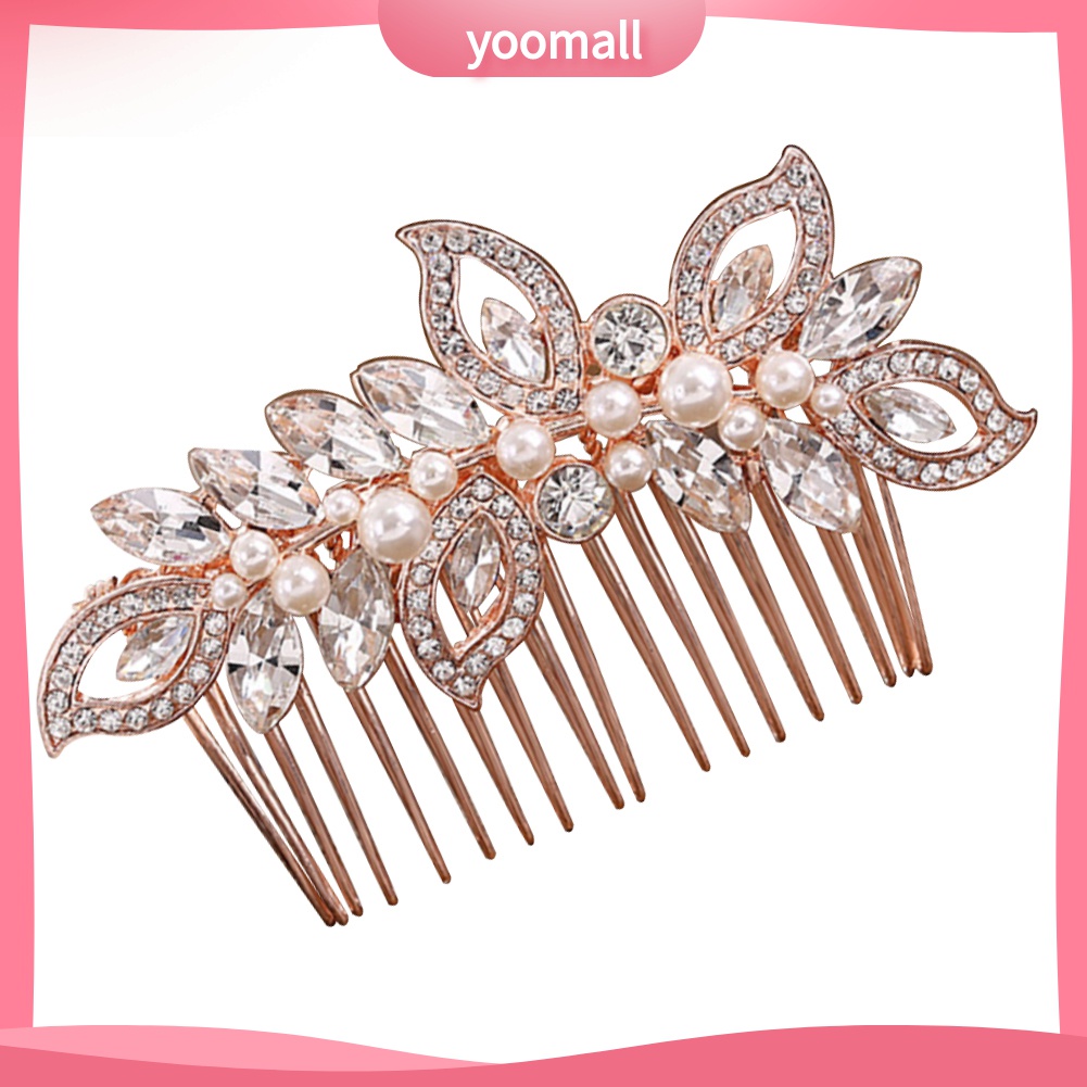 Yomall♡ Trâm Cài Tóc Đính Ngọc Trai Giả Thanh Lịch Cho Cô Dâu