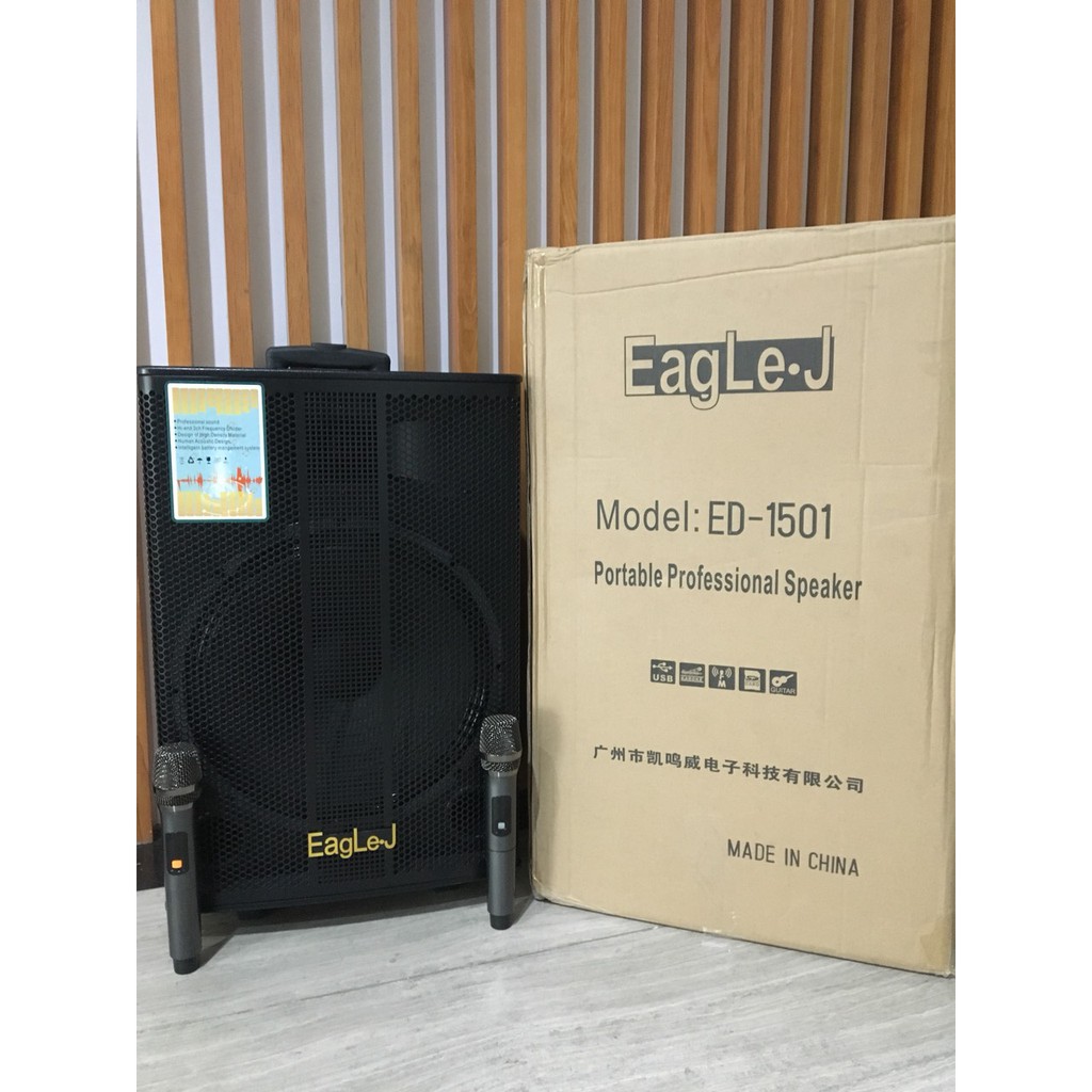 Loa Kéo Di Động Eagle.J ED-1501 (Kèm 2 Micro