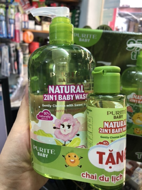 Sữa tắm purite Baby natural 2in1