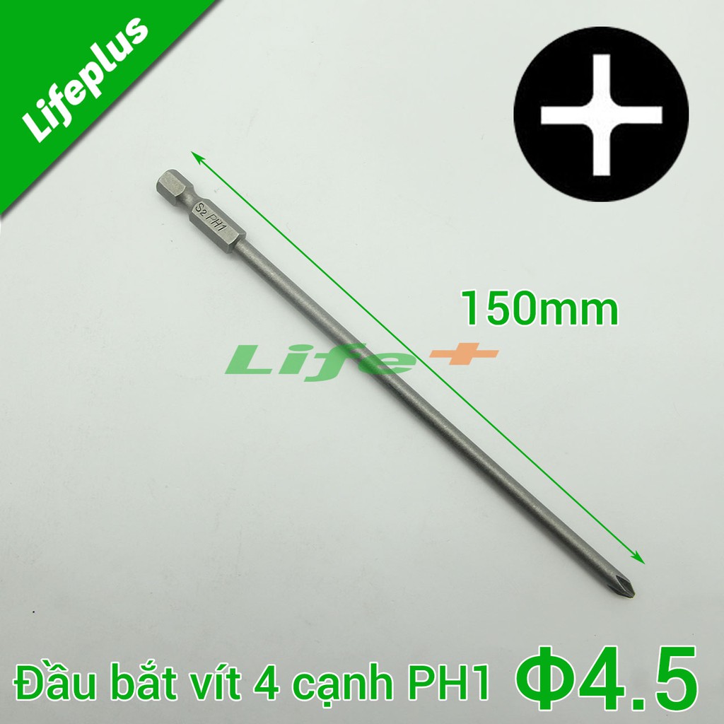 Đầu bắt vít 4 cạnh PH1 chuôi lục