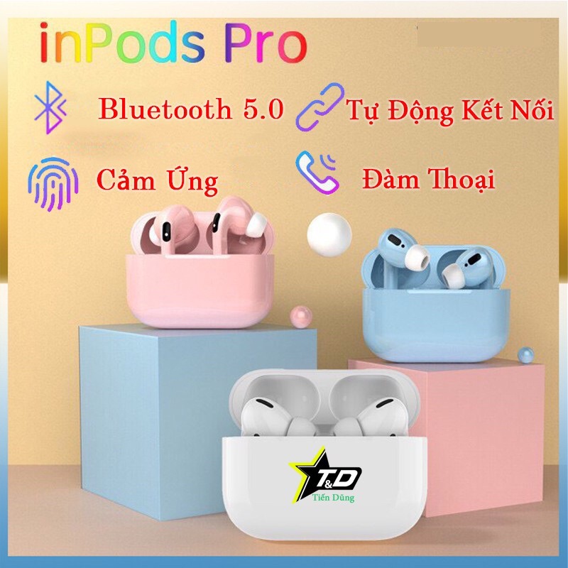 Tai Nghe Blutooth Inpods Pro Chống Ồn-Tai nghe không dây- Có Mic-Định Vị Đổi Tên (Bh 6 Tháng)