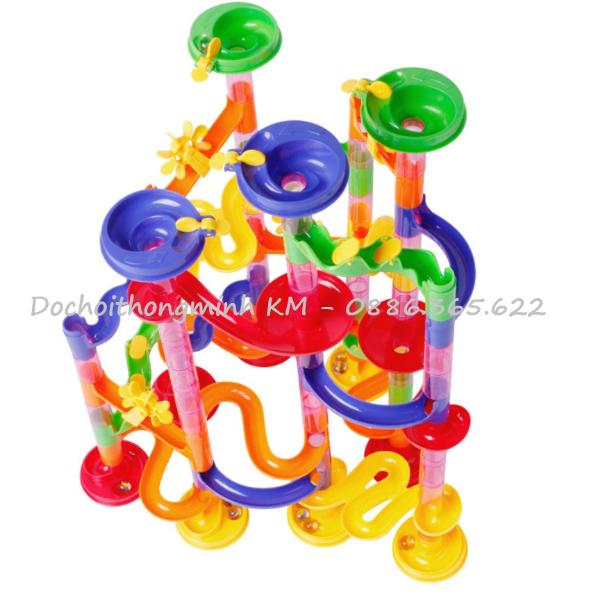Đồ chơi tháp trượt bi lăn Mable Run gồm 105 chi tiết đồ chơi lắp ghép tháp mô hình thả bi cho trẻ em
