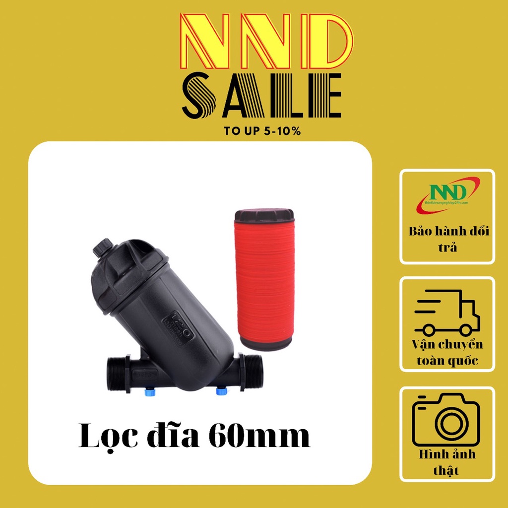 Bộ Lọc Đĩa đường kính D27 / D34/D49 / D60 - Bộ lọc cặn, rác ren ngoài phi 27/34/60 dùng cho hệ thống tưới tự động