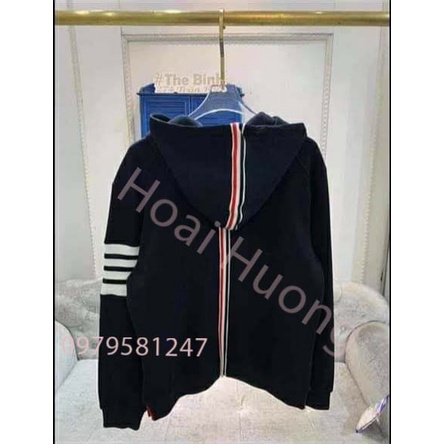 Siêu hot áo khoác nỉ thom 2 vạch màu mũ ảnh thật