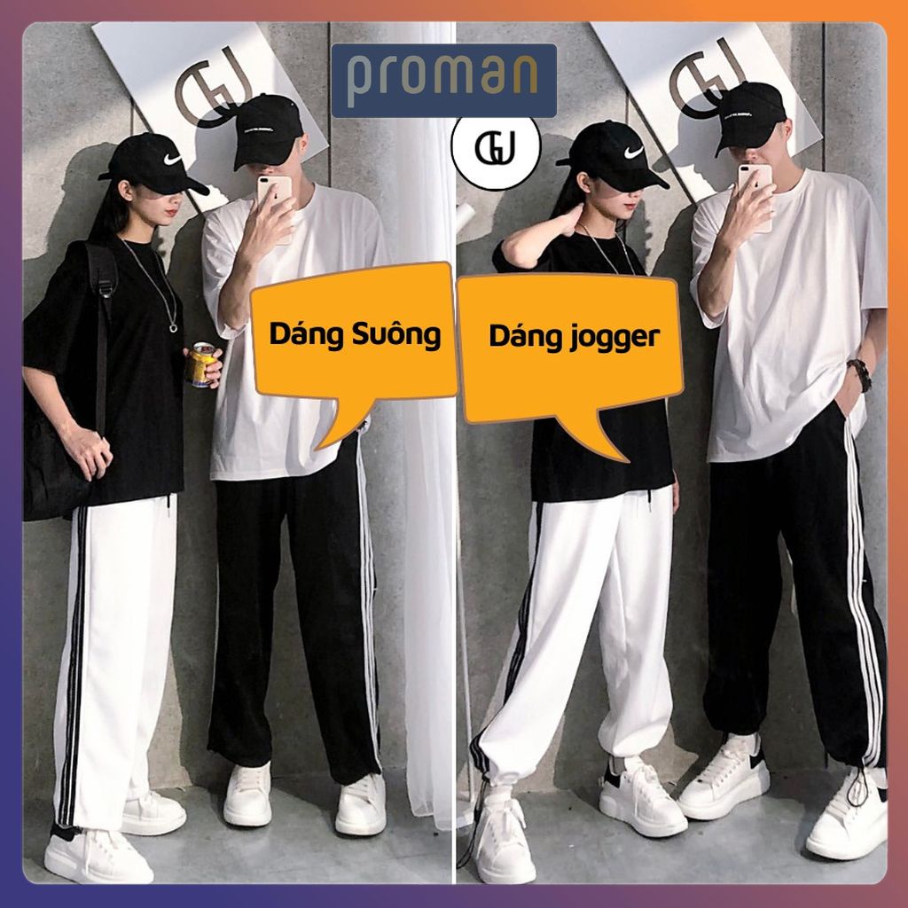 Quần Jogger ống rộng nam nữ nỉ cao cấp, Quần ống rộng nam nữ Jogger trẻ trung cá tính JO02 PROMAN