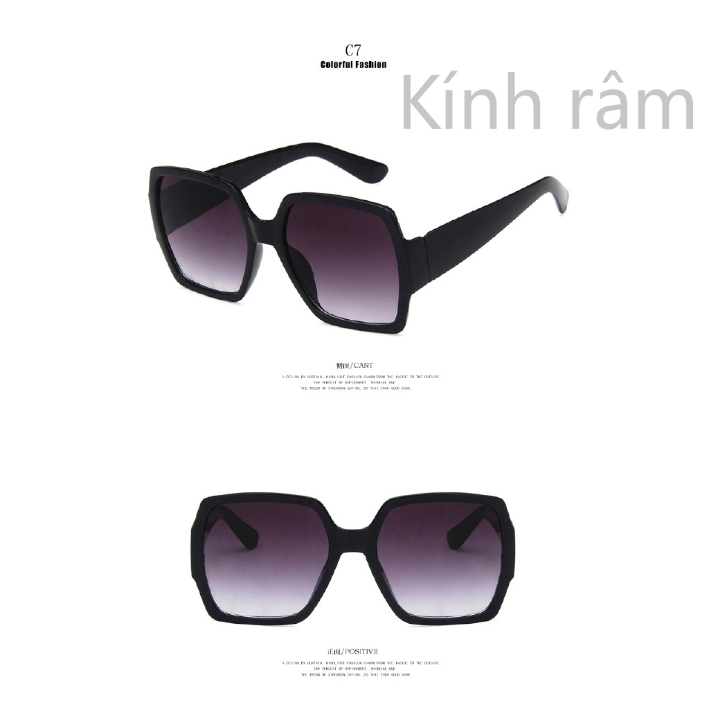 Kính râm gọng vuông phong cách cổ điển cho nữ