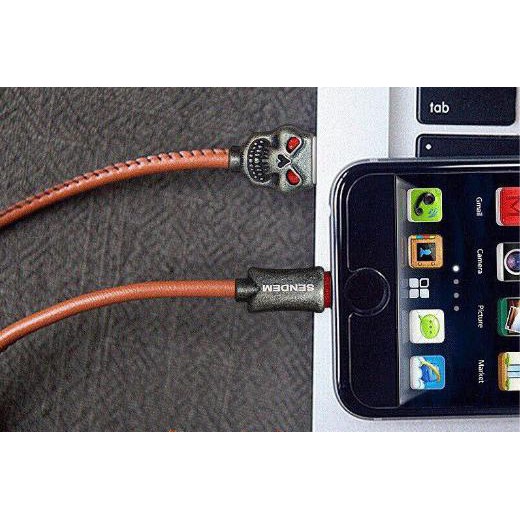 Cáp đầu lâu dây da và dây vải samsung & iphone