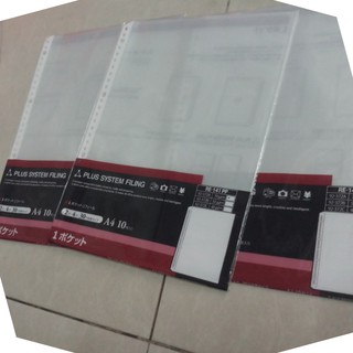 Túi đục lỗ Plus  đựng tài liệu loại dày hàng Nhật (10 Chiếc/Tập)
