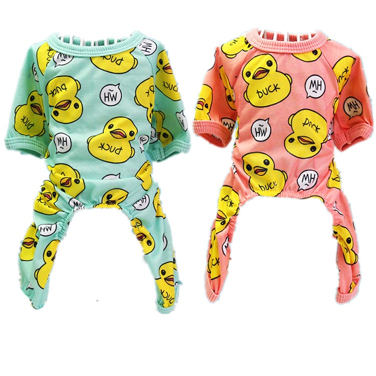 {27Pets} Quần Áo Ngủ Bốn Chân Hoạt Hình Teddy Bomei