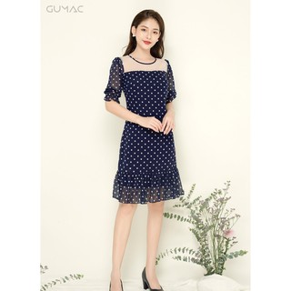 Đầm suông chấm bi GUMAC MS05953_XDEN