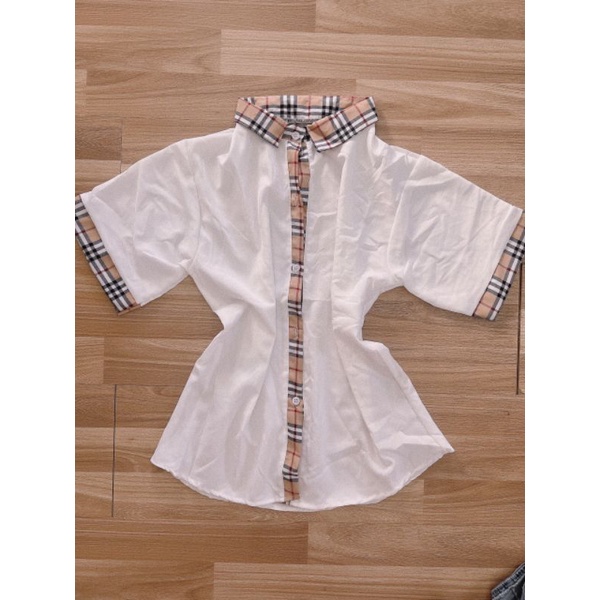 Áo sơ mi bbr tay ngắn có túi