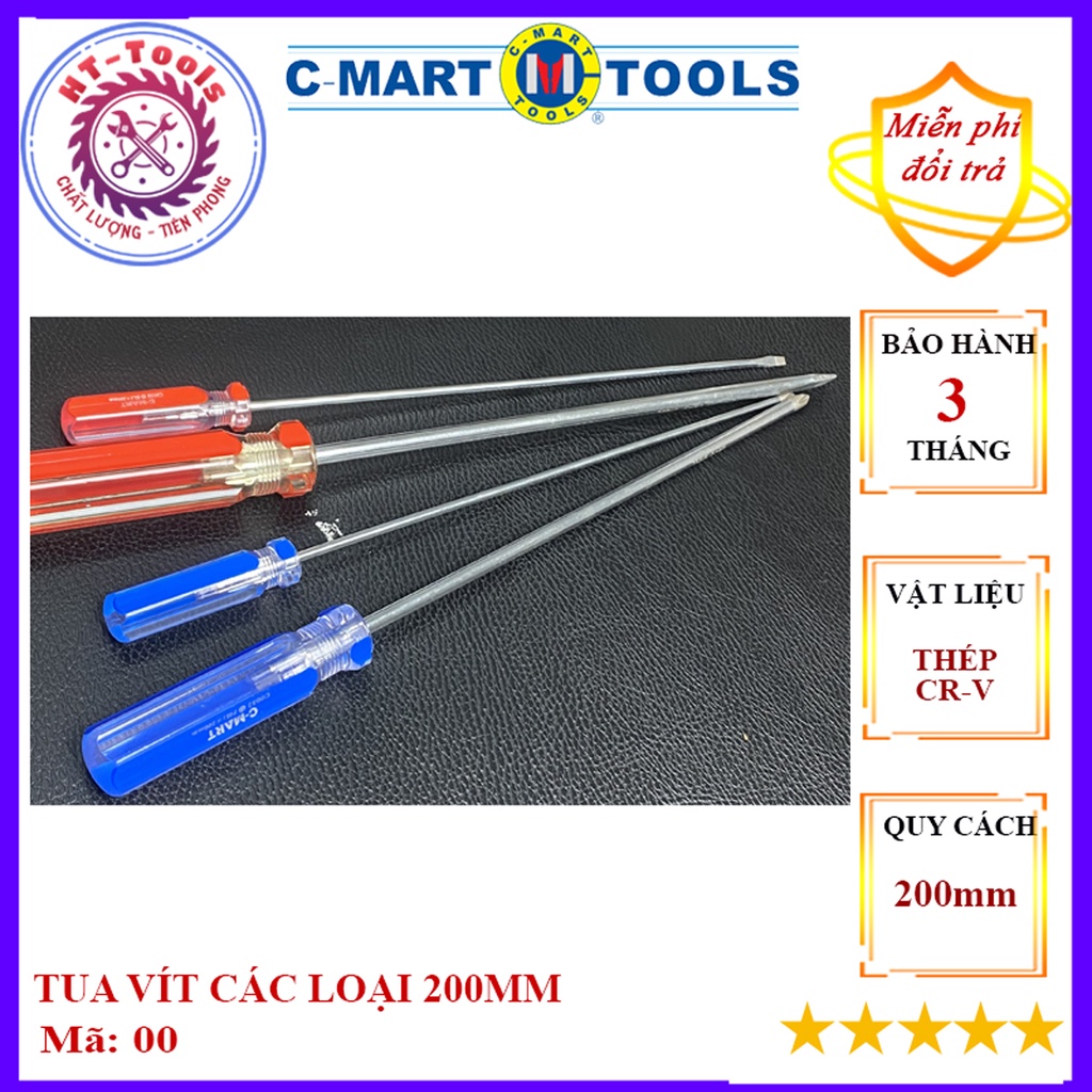 Tua vít dài 200mm- 3.2x200mm,5x200mm,6x200mm-tô vít 4 cạnh và 2 cạnh bằng thép CR-V có từ tính